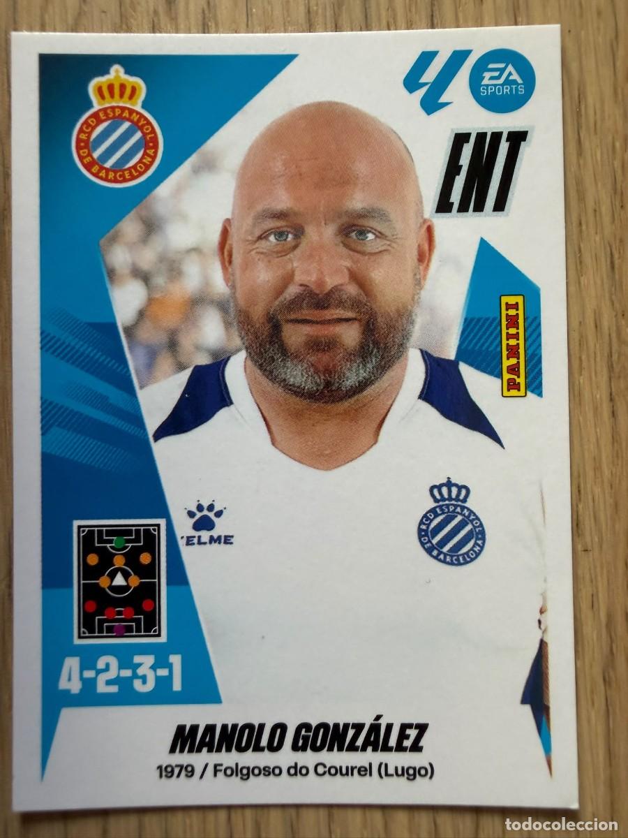 Figurine di Calcio: 2 MANOLO ENTRENADOR ESPANYOL 25 26 2025 2026 LIGA EA SPORTS COLECCIONES ESTE SIN PEGAR STICKER
