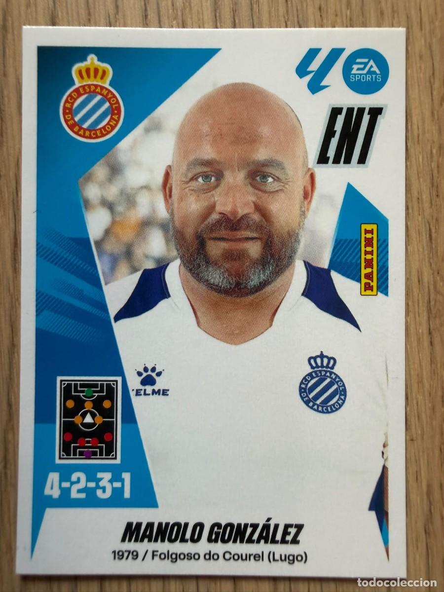 Figurine di Calcio: 2 MANOLO ENTRENADOR ESPANYOL 25 26 2025 2026 LIGA EA SPORTS COLECCIONES ESTE SIN PEGAR STICKER