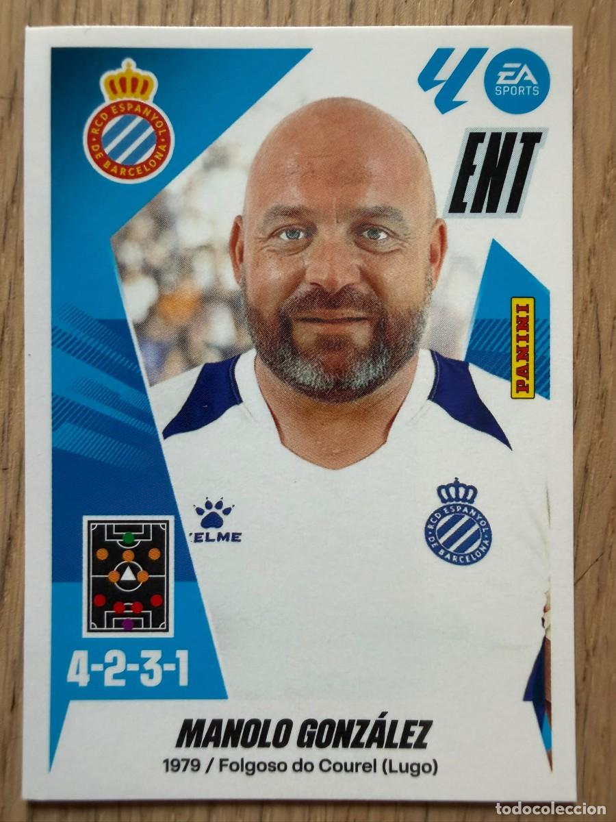Figurine di Calcio: 2 MANOLO ENTRENADOR ESPANYOL 25 26 2025 2026 LIGA EA SPORTS COLECCIONES ESTE SIN PEGAR STICKER