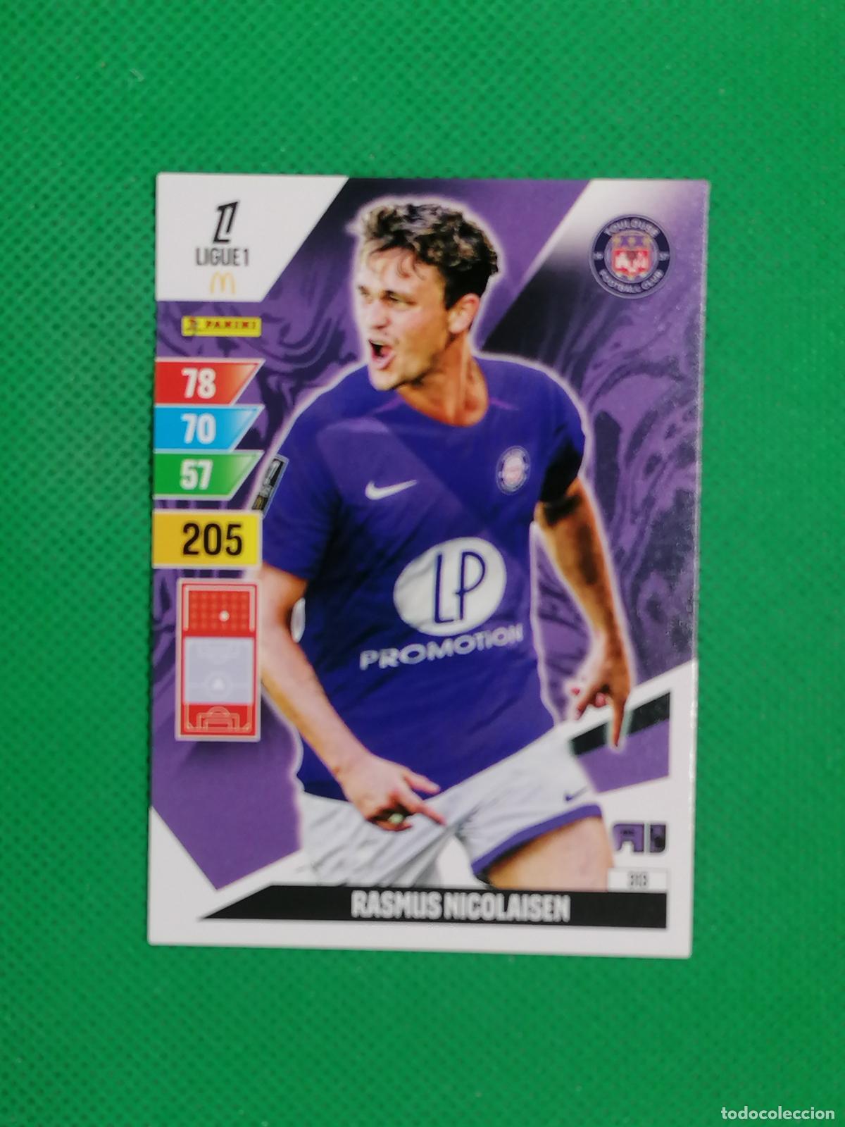 Football Stickers: 313 RASMUS NICOLAISEN TOULOUSE ⚽ LIGUE 1 MCDONALDS ADRENALYN XL 2024 2025 24 25 ⚽