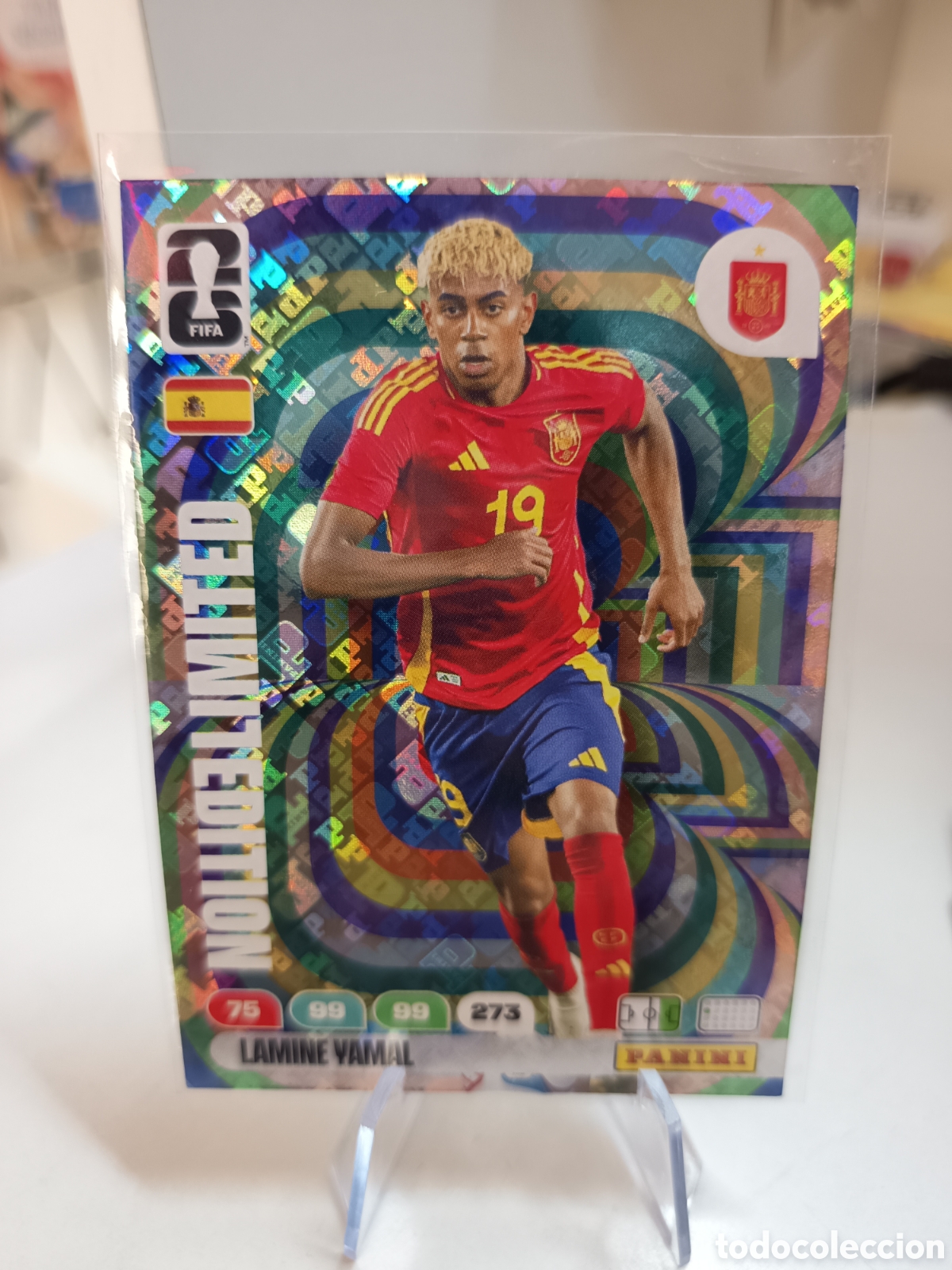 Cromos de f&uacute;tbol: LIMITED YAMAL HOLO WORLD CUP ADRENALYN 2026