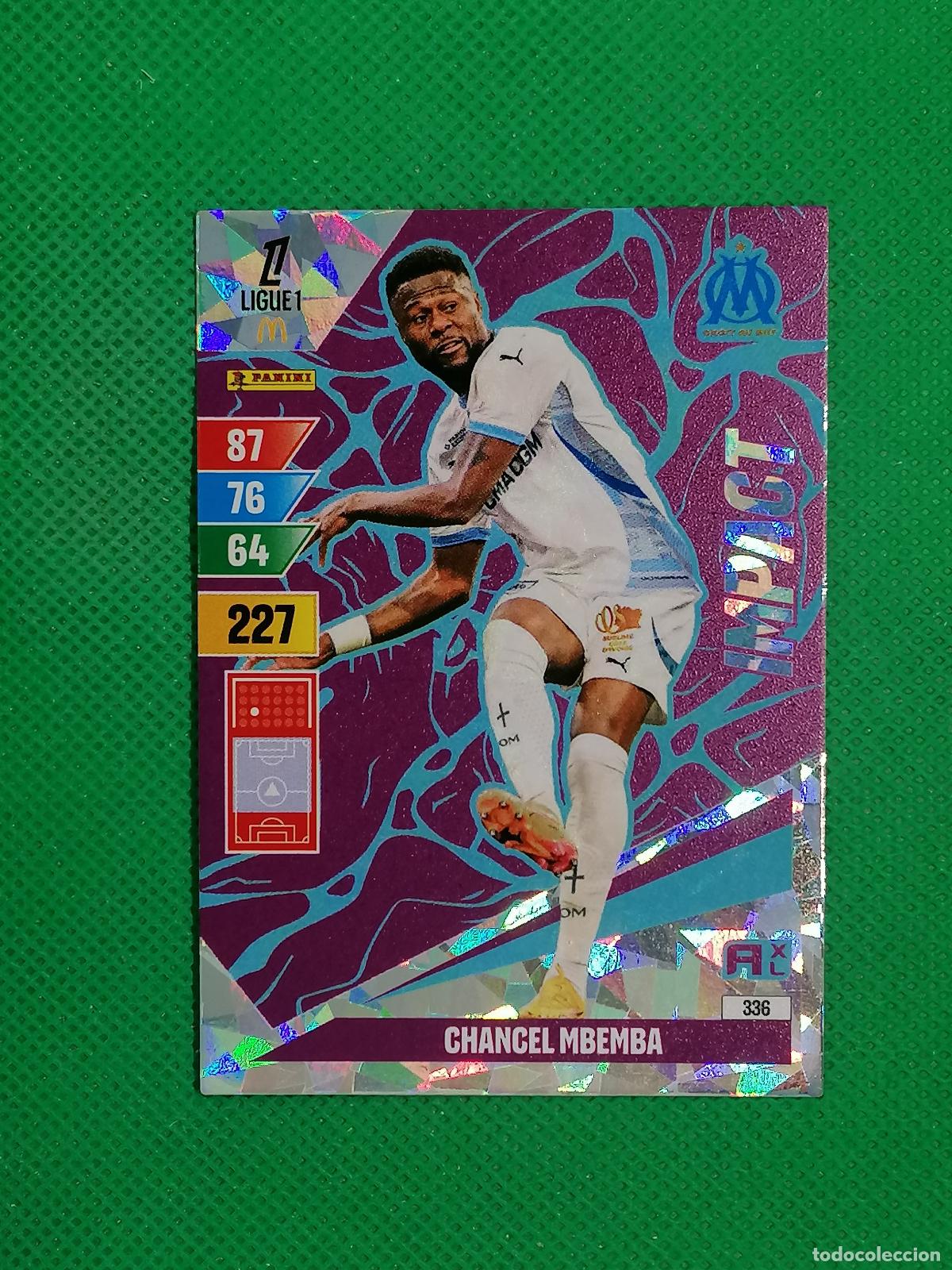 Figurine di Calcio: 336 CHANCEL MBEMBA MARSEILLA IMPACT ⚽ LIGUE 1 MCDONALDS ADRENALYN XL 2024 2025 24 25 ⚽