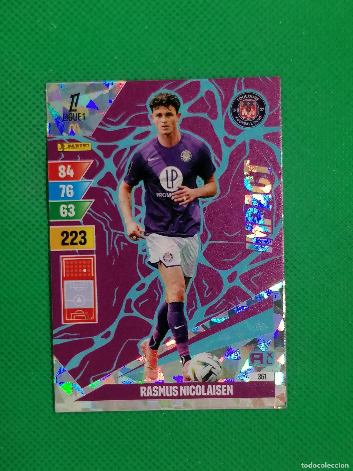 Figurine di Calcio: 351 RASMUS NICOLAISEN IMPACT ⚽ LIGUE 1 MCDONALDS ADRENALYN XL 2024 2025 24 25 ⚽