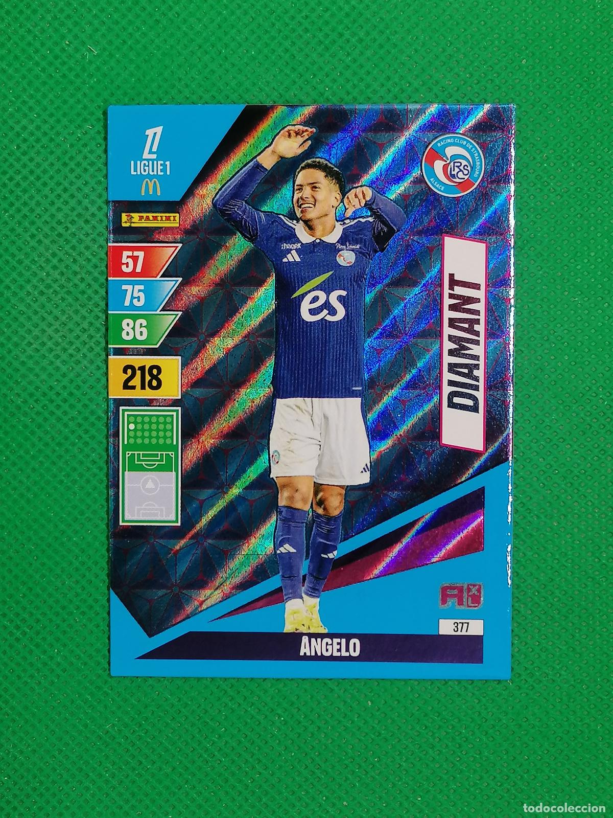 Cromos de f&uacute;tbol: 377 ANGELO STRASBOUR ALSACE DIAMANT ⚽ LIGUE 1 MCDONALDS ADRENALYN XL 2024 2025 24 25 ⚽
