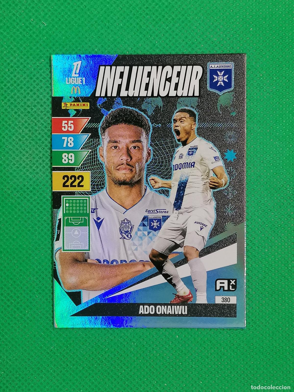 Cromos de f&uacute;tbol: 380 ADO ONAIWU AUXERRE INFLUENCEUR ⚽ LIGUE 1 MCDONALDS ADRENALYN XL 2024 2025 24 25 ⚽