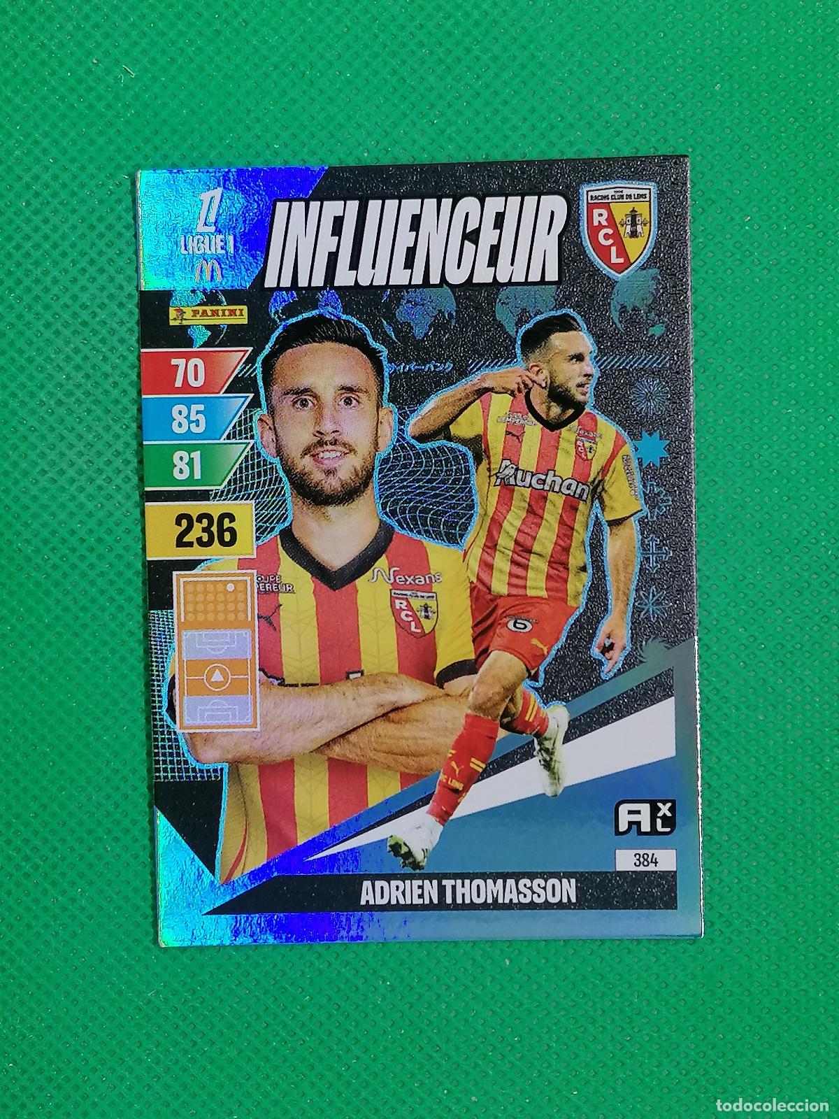 Cromos de f&uacute;tbol: 384 ADRIEN THOMASSON RACING LENS INFLUENCEUR ⚽ LIGUE 1 MCDONALDS ADRENALYN XL 2024 2025 24 25 ⚽