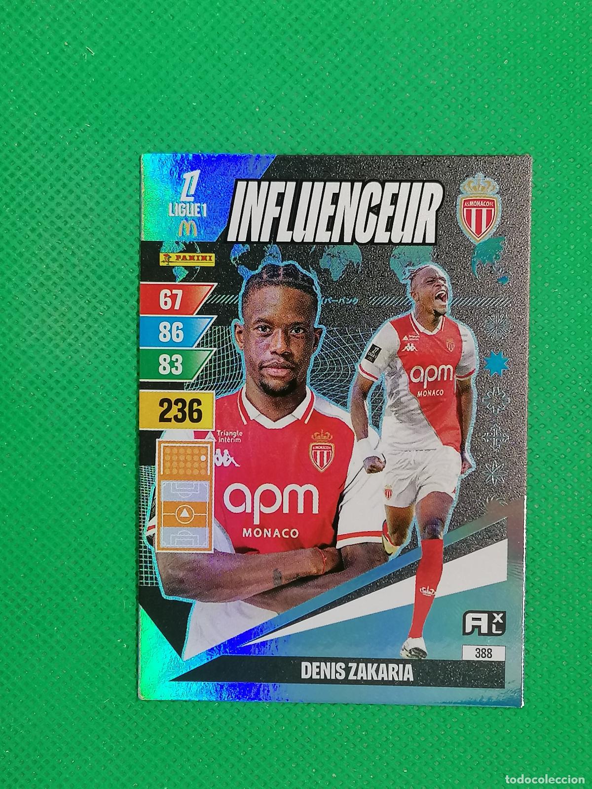 Cromos de f&uacute;tbol: 388 DENIS ZAKARIA AS MONACO INFLUENCEUR ⚽ LIGUE 1 MCDONALDS ADRENALYN XL 2024 2025 24 25 ⚽