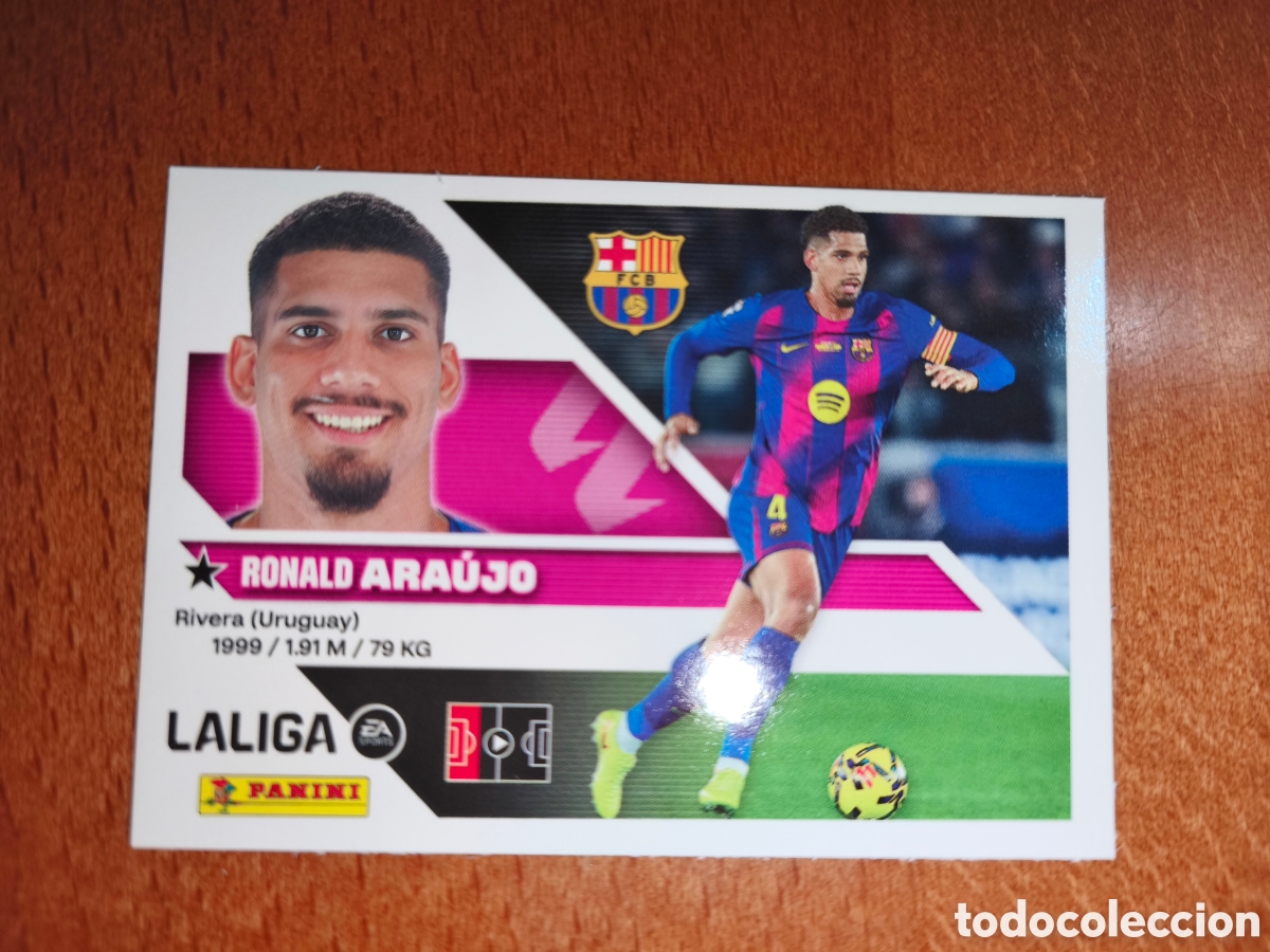 Cromos de f&uacute;tbol: Ara&uacute;jo n&deg;6A liga este 26/27 Barcelona