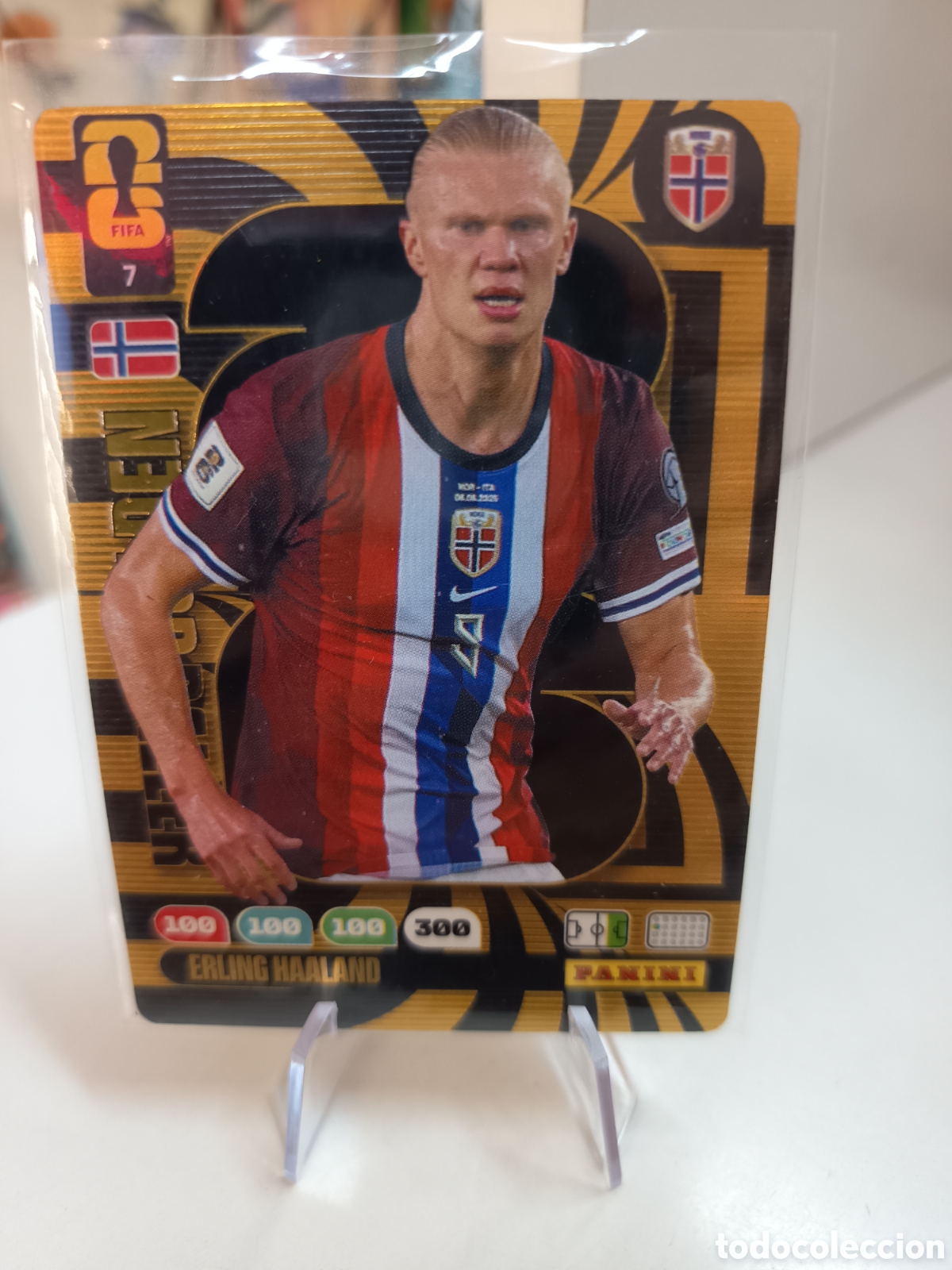 Cromos de f&uacute;tbol: HAALAND 7 GOLDEN BALLER WORLD CUP ADRENALYN 2026
