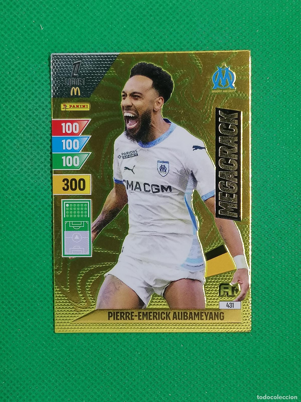 Cromos de f&uacute;tbol: 431 PIERRE EMERICK AUBAMEYANG MEGACRACK BALON ORO ⚽ LIGUE 1 MCDONALDS ADRENALYN XL 2024 2025 24 25 ⚽