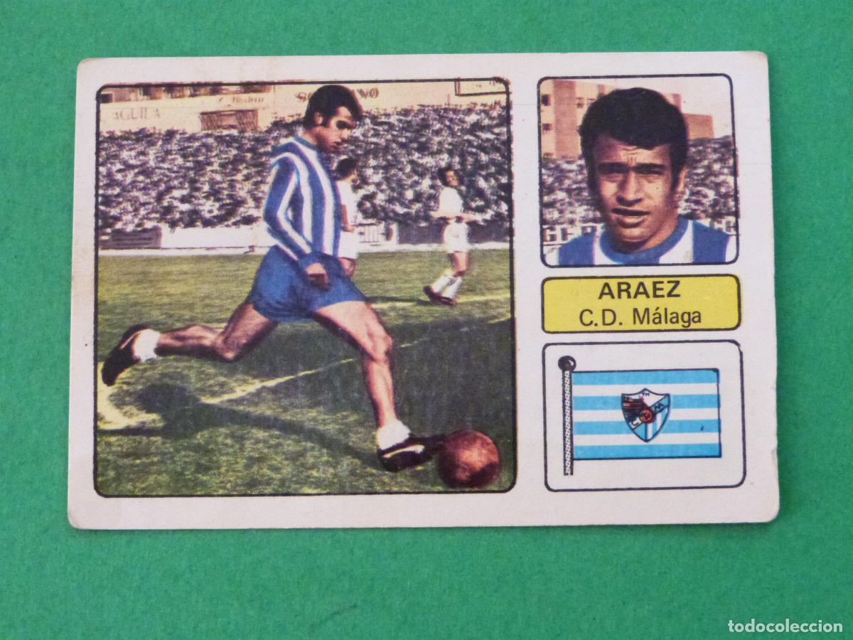 Cromos de f&uacute;tbol: CROMO FUTBOL ARAEZ MALAGA C.F. FICHAJE SIN PEGAR N&ordm; 7 LIGA FHER 1973-1974/73-74