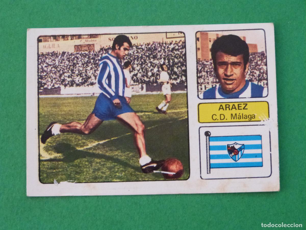 Cromos de f&uacute;tbol: CROMO FUTBOL ARAEZ MALAGA C.F. FICHAJE DESPEGADO N&ordm; 7 LIGA FHER 1973-1974/73-74