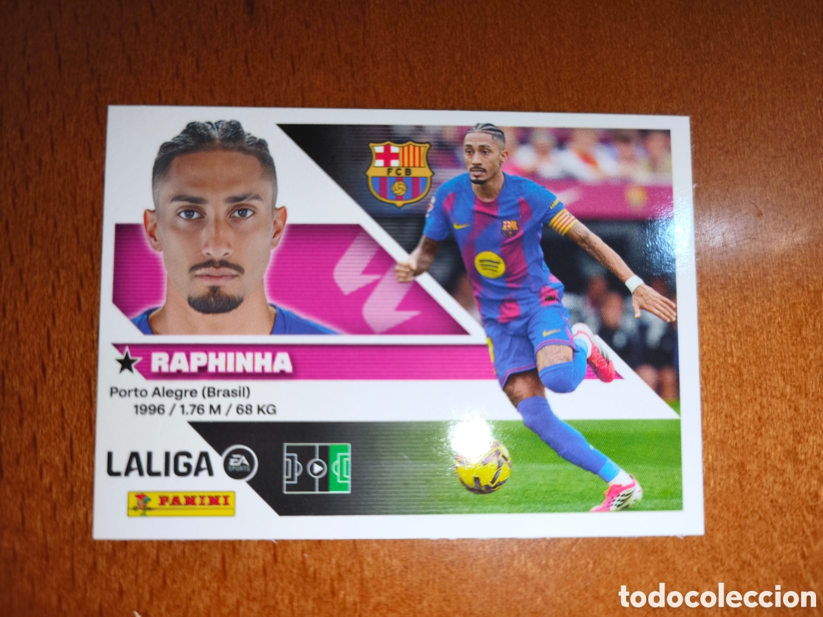Cromos de f&uacute;tbol: Raphinha n&deg;19 liga este 26/27 Barcelona