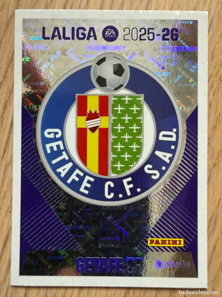 Cromos de f&uacute;tbol: 1 ESCUDO GETAFE 25 26 2025 2026 LIGA EA SPORTS COLECCIONES ESTE SIN PEGAR STICKER