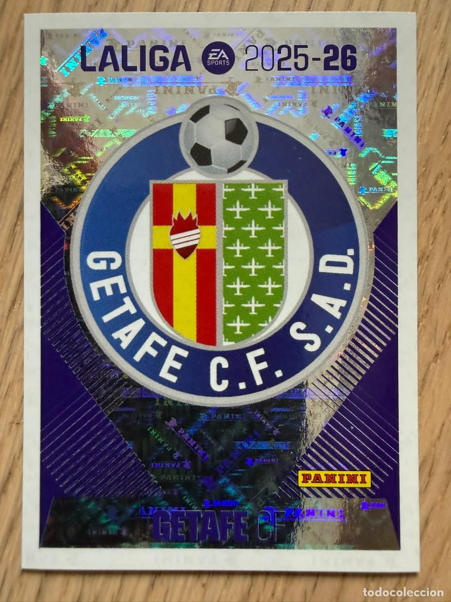 Cromos de f&uacute;tbol: 1 ESCUDO GETAFE 25 26 2025 2026 LIGA EA SPORTS COLECCIONES ESTE SIN PEGAR STICKER