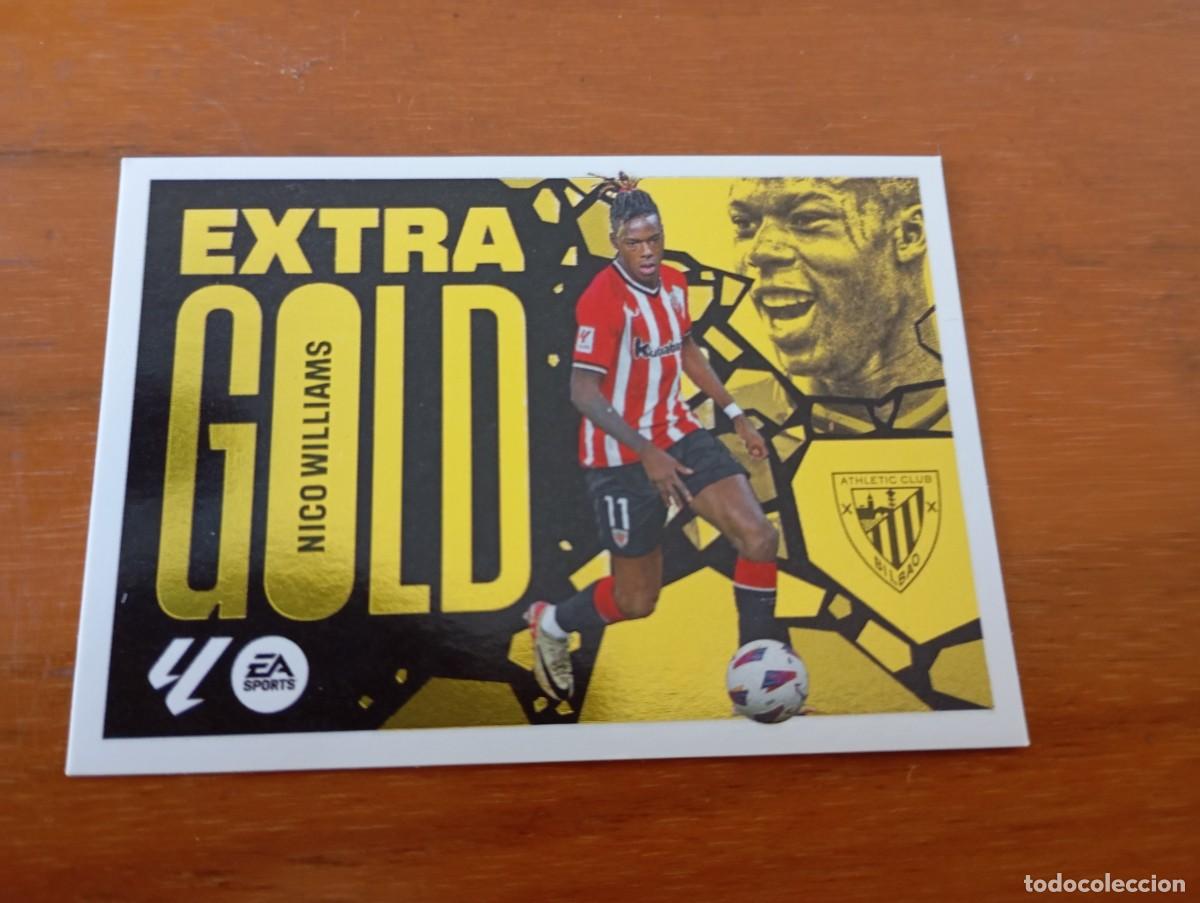 Cromos de f&uacute;tbol: CROMO. NICO WILLIAMS. EXTRA GOLD. LIGA ESTE 24 2025