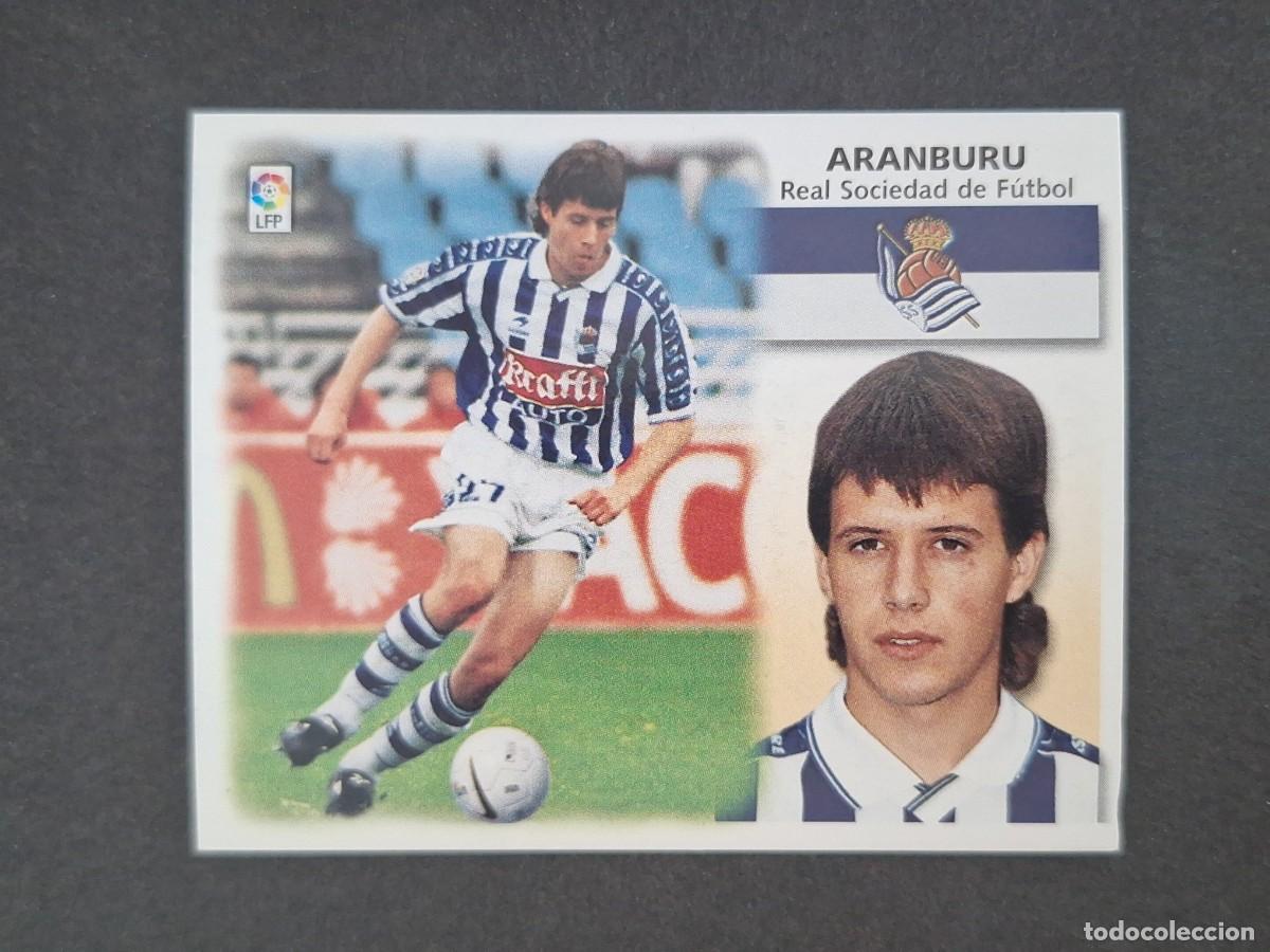 Cromos de f&uacute;tbol: L5 ARANBURU REAL SOCIEDAD LIGA ESTE 1999 2000 99 00 NUNCA PEGADO SIN PEGAR