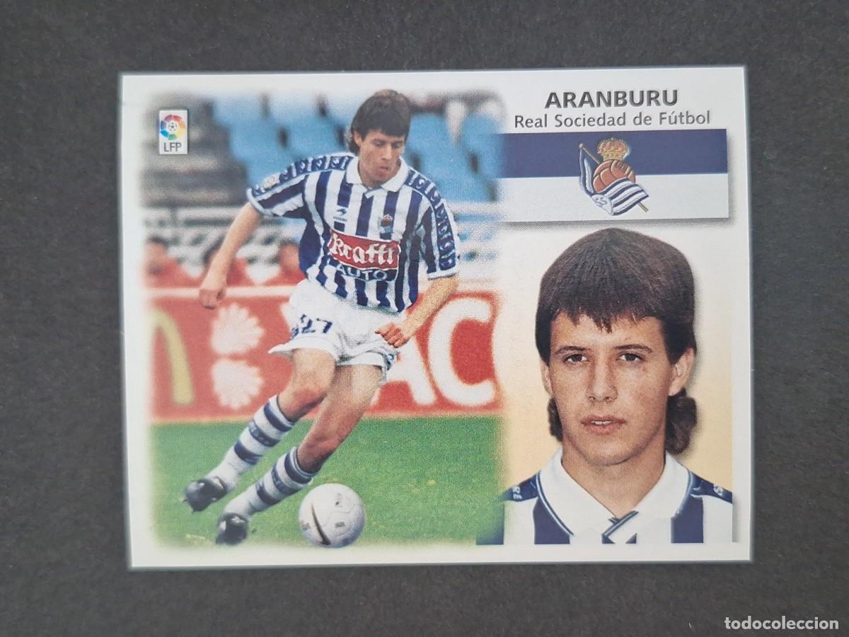 Cromos de f&uacute;tbol: L5 ARANBURU REAL SOCIEDAD LIGA ESTE 1999 2000 99 00 NUNCA PEGADO SIN PEGAR