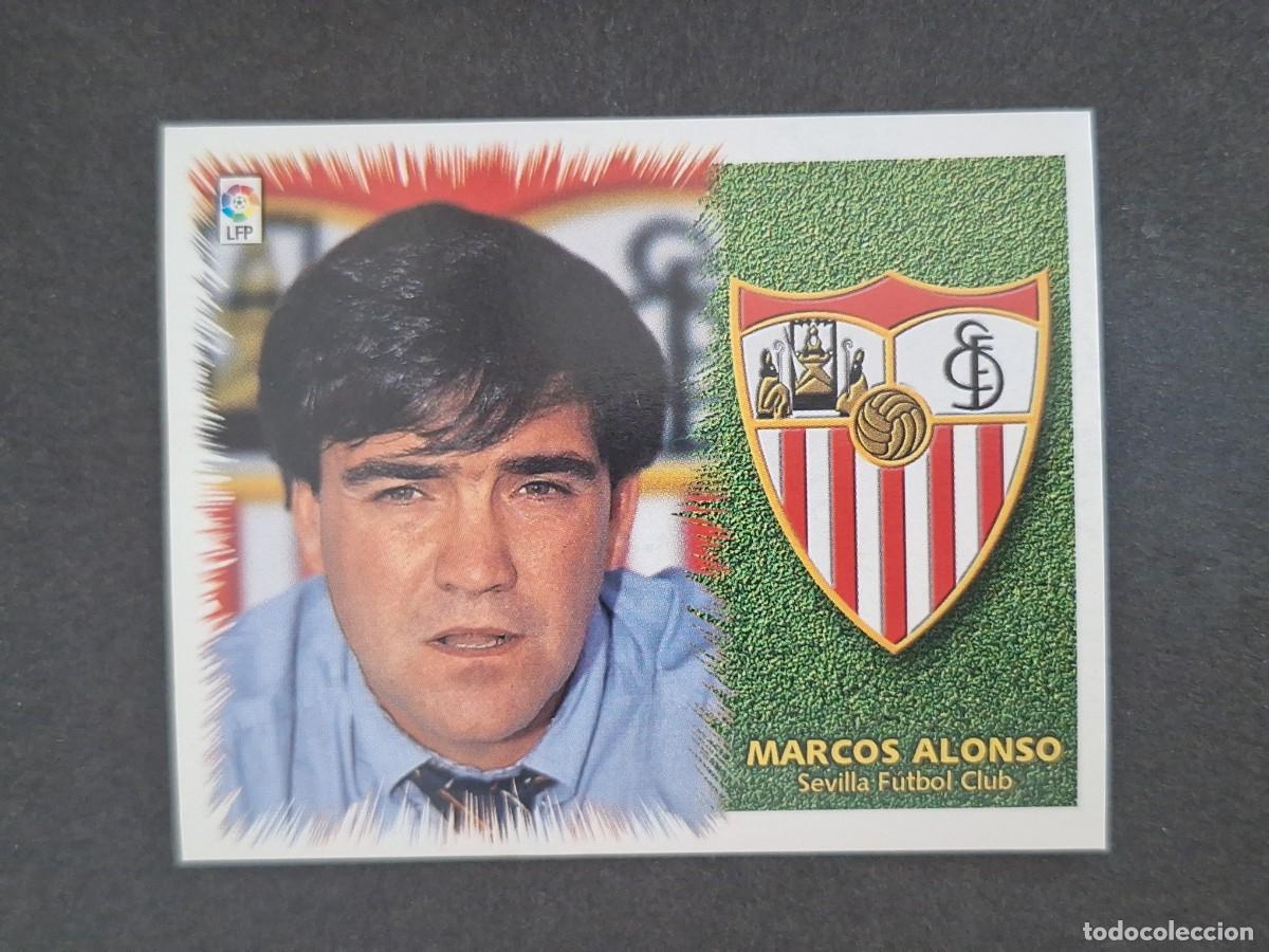 Cromos de f&uacute;tbol: L5 MARCOS ALONSO ENTRENADOR SEVILLA F. C. LIGA ESTE 1999 2000 99 00 NUNCA PEGADO SIN PEGAR