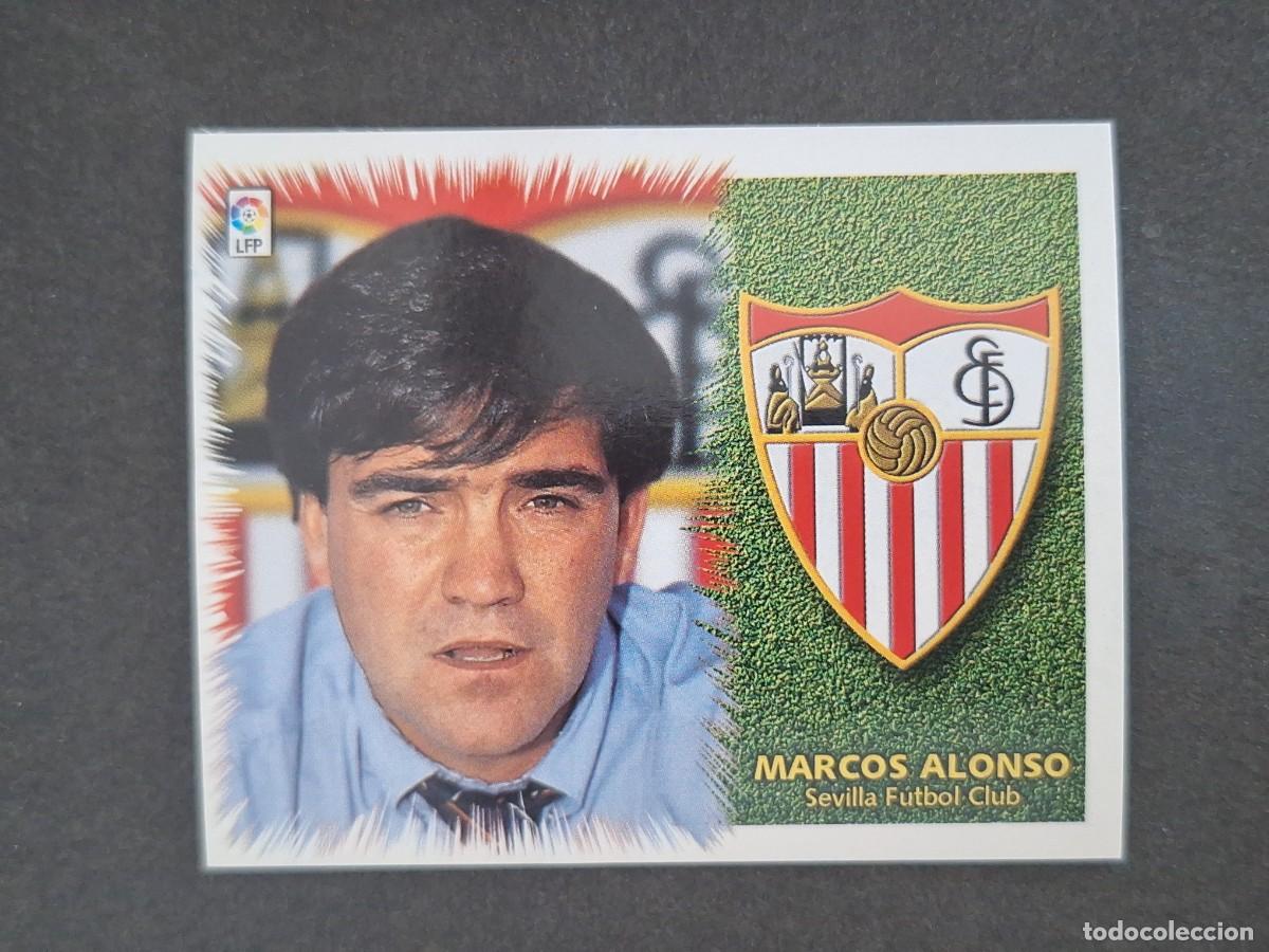 Cromos de f&uacute;tbol: L5 MARCOS ALONSO ENTRENADOR SEVILLA F. C. LIGA ESTE 1999 2000 99 00 NUNCA PEGADO SIN PEGAR