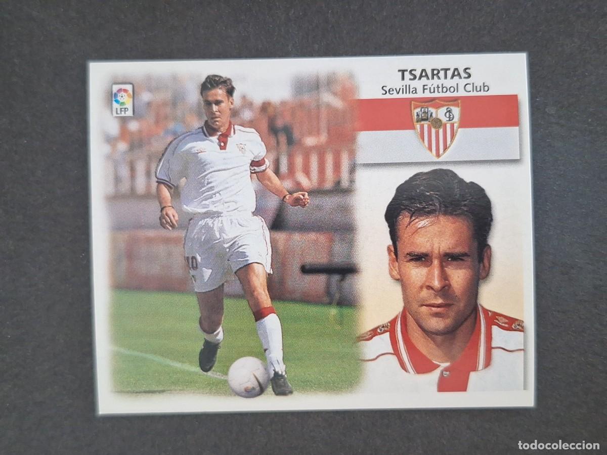 Cromos de f&uacute;tbol: L5 TSARTAS SEVILLA F. C. LIGA ESTE 1999 2000 99 00 NUNCA PEGADO SIN PEGAR
