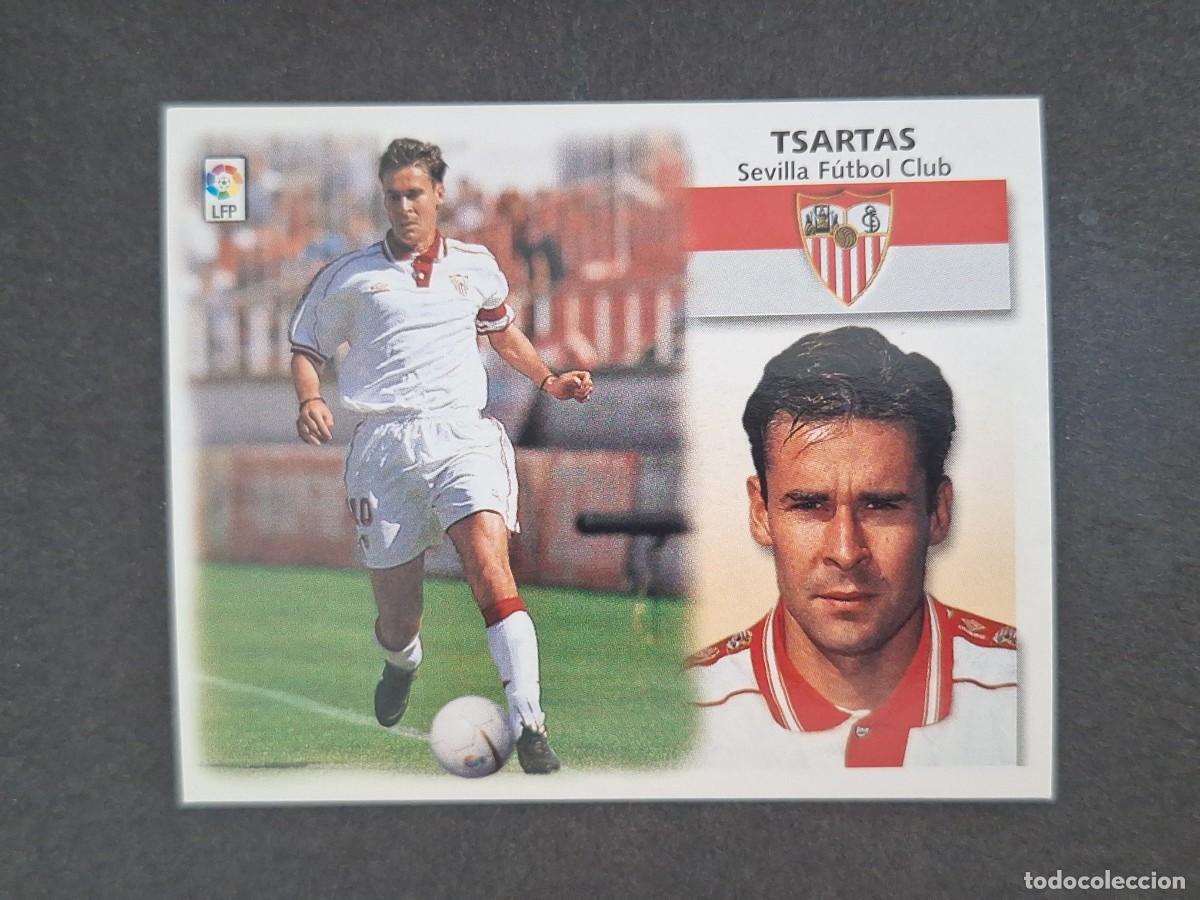 Cromos de f&uacute;tbol: L5 TSARTAS SEVILLA F. C. LIGA ESTE 1999 2000 99 00 NUNCA PEGADO SIN PEGAR