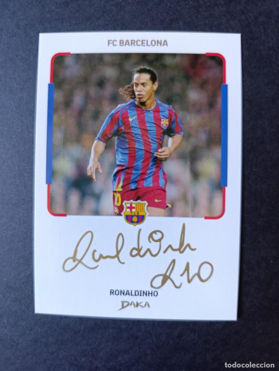 Cartes &agrave; collectionner de Football: CROMO DAKA INSTANT CHEKI IC-19 RONALDINHO AUTOGRAFIADO FC BARCELONA 2025-2026