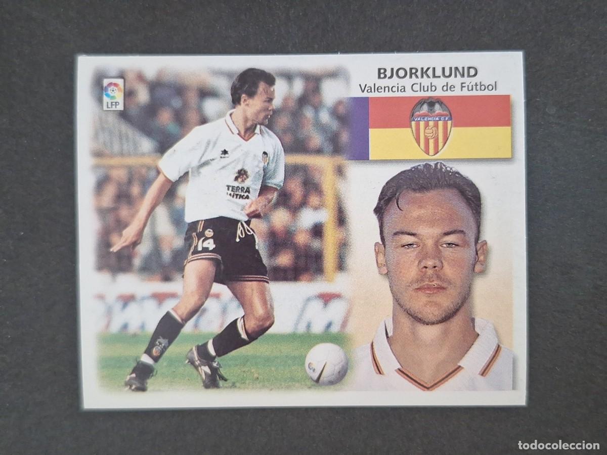 Cromos de f&uacute;tbol: L5 BJORKLUND VALENCIA C. F. LIGA ESTE 1999 2000 99 00 NUNCA PEGADO SIN PEGAR
