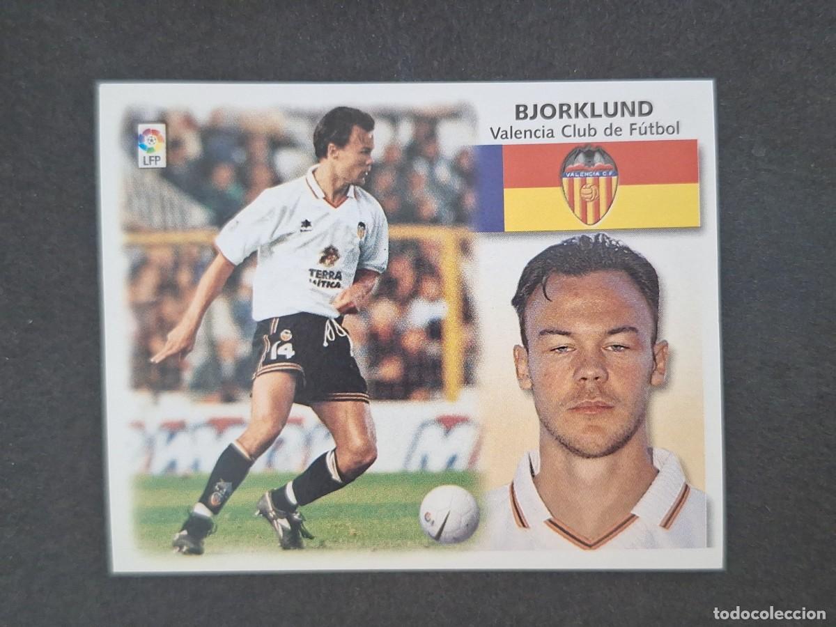 Cromos de f&uacute;tbol: L5 BJORKLUND VALENCIA C. F. LIGA ESTE 1999 2000 99 00 NUNCA PEGADO SIN PEGAR