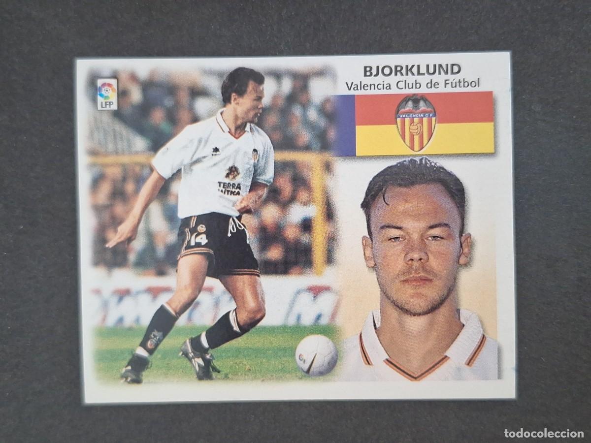 Cromos de f&uacute;tbol: L5 BJORKLUND VALENCIA C. F. LIGA ESTE 1999 2000 99 00 NUNCA PEGADO SIN PEGAR