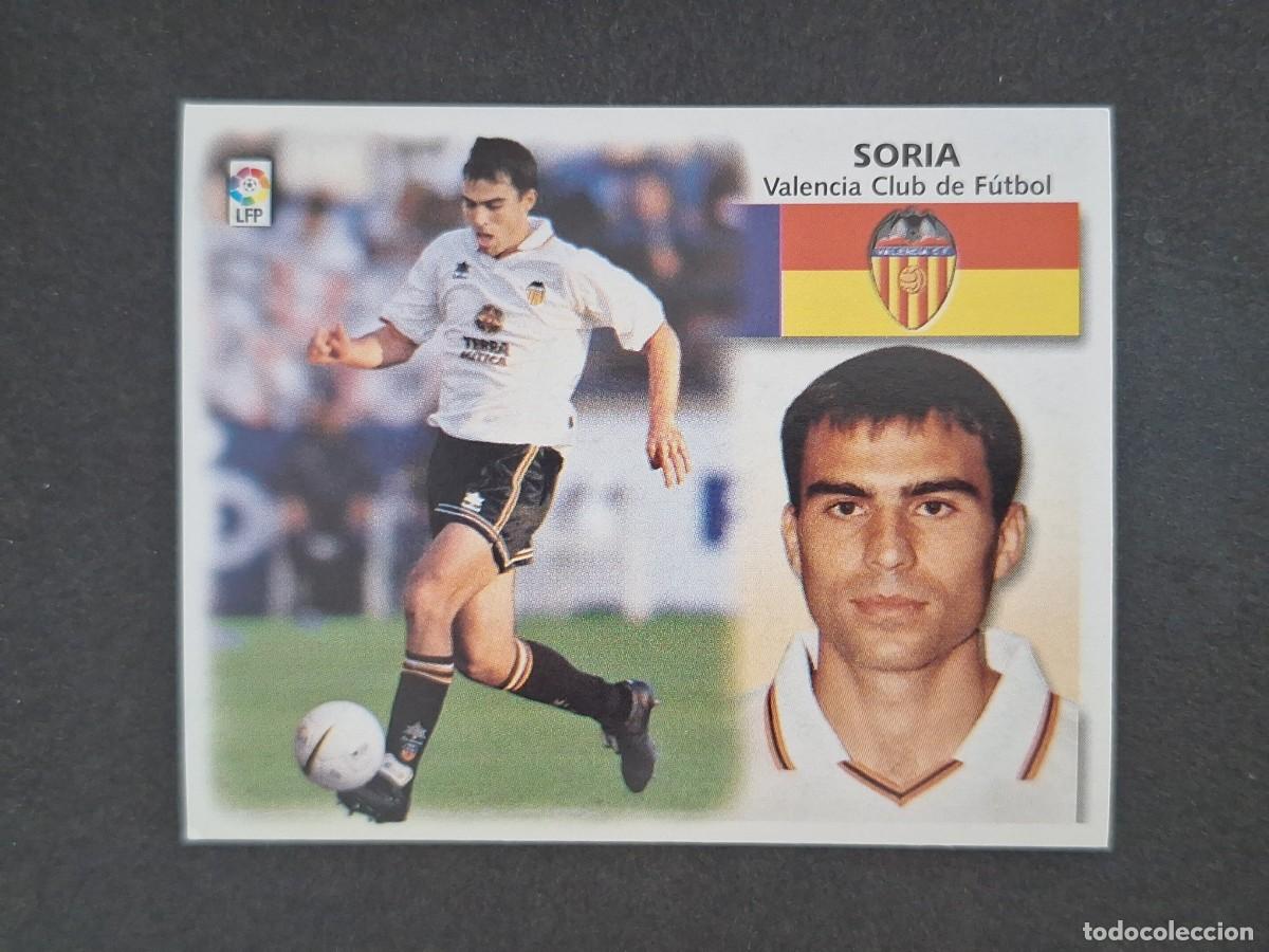 Cromos de f&uacute;tbol: L5 SORIA VALENCIA C. F. LIGA ESTE 1999 2000 99 00 NUNCA PEGADO SIN PEGAR