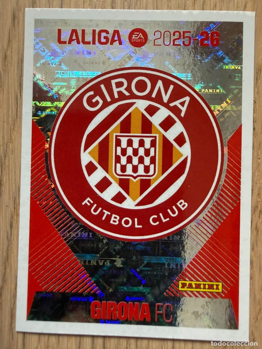 Cromos de f&uacute;tbol: 1 ESCUDO GIRONA 25 26 2025 2026 LIGA EA SPORTS COLECCIONES ESTE SIN PEGAR STICKER
