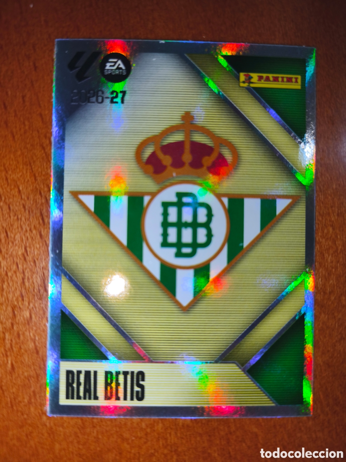 Cromos de f&uacute;tbol: Escudo Real Betis n&deg;1 liga este 26/27