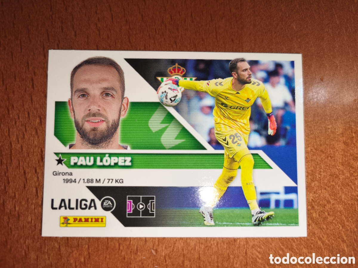 Cromos de f&uacute;tbol: Pau L&oacute;pez n&deg;4 liga este 26/27 Real Betis