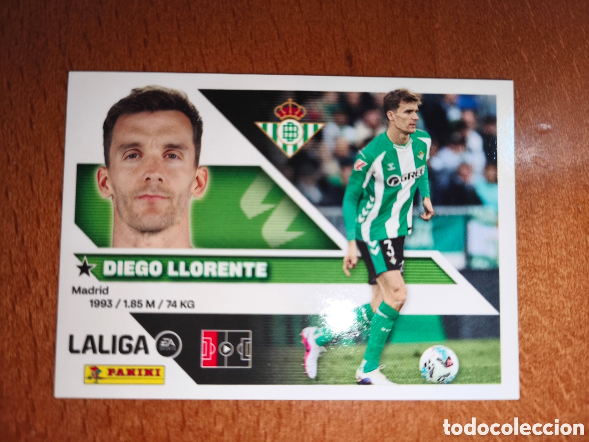 Cromos de f&uacute;tbol: Diego Llorente n&deg;6 liga este 26/27 Real Betis