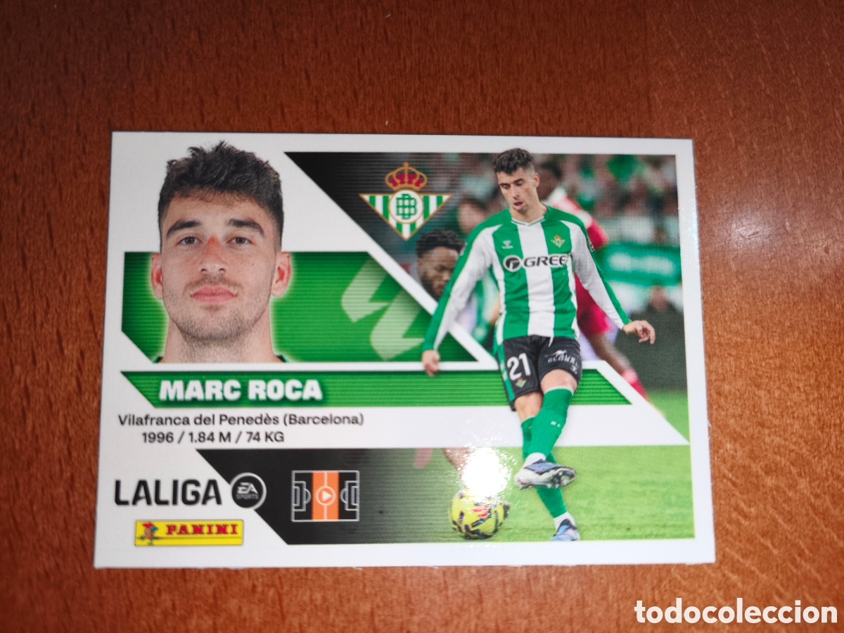 Cromos de f&uacute;tbol: Marc Roca n&deg;10 liga este 26/27 Real Betis