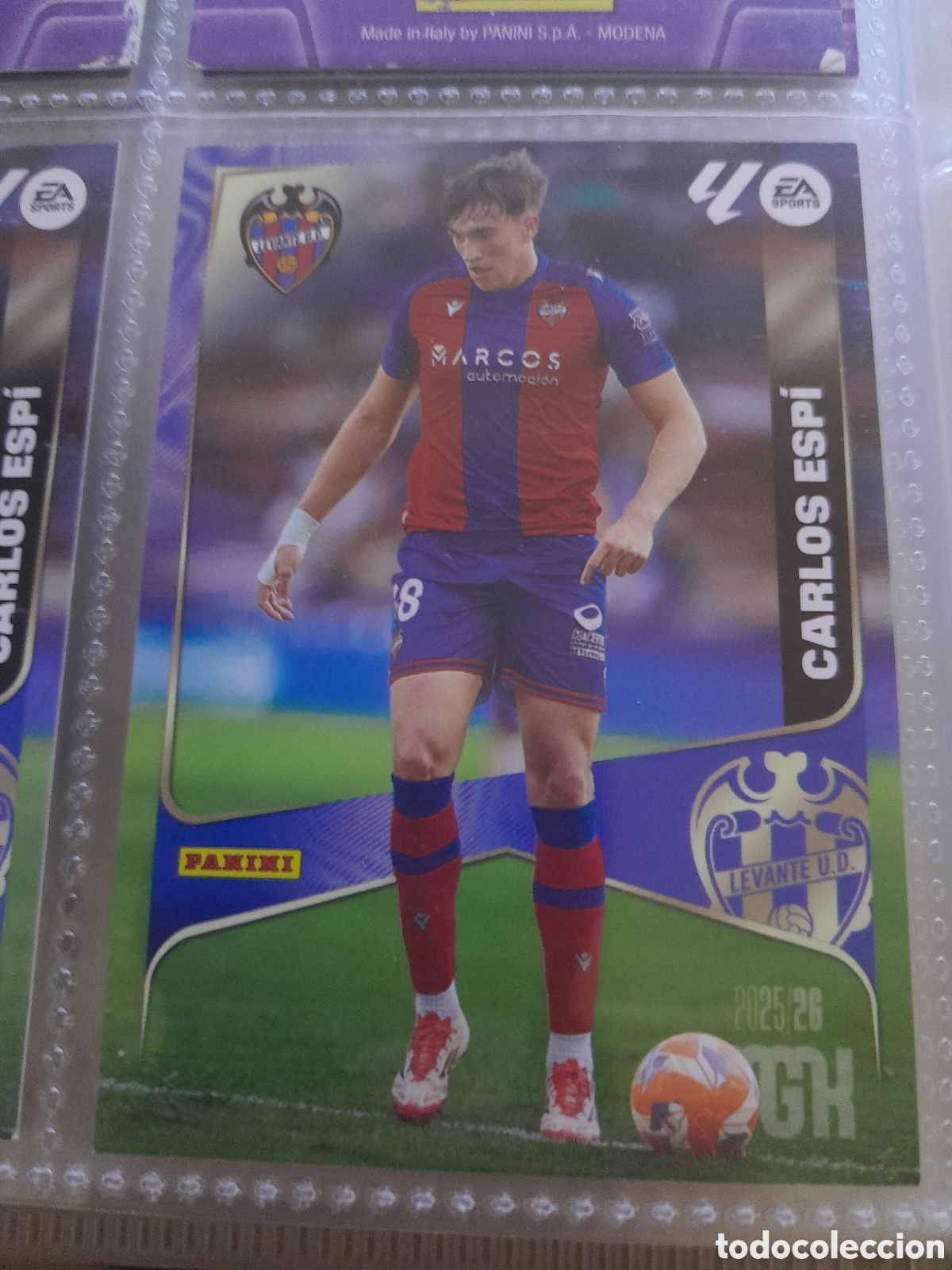 Cartes &agrave; collectionner de Football: MEGACRACKS 2025 2026 25 26 CARLOS ESPI LEVANTE rookie n&ordm; 215