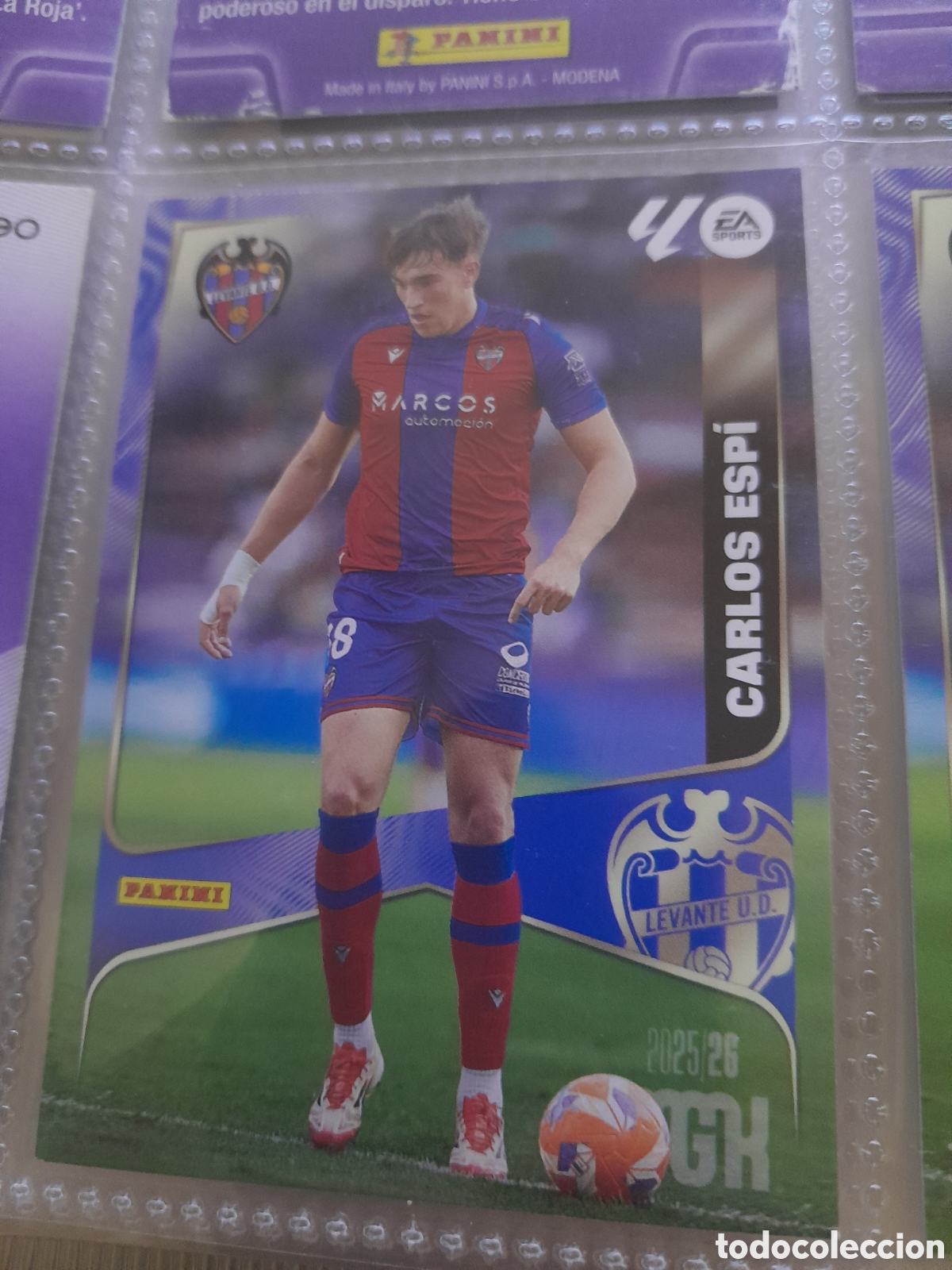 Cartes &agrave; collectionner de Football: MEGACRACKS 2025 2026 25 26 CARLOS ESPI LEVANTE rookie n&ordm; 215
