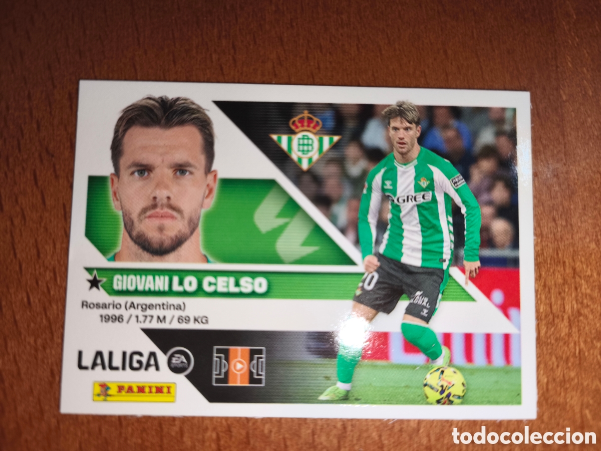 Cromos de f&uacute;tbol: Lo Celso n&deg;14 liga este 26/27 Real Betis