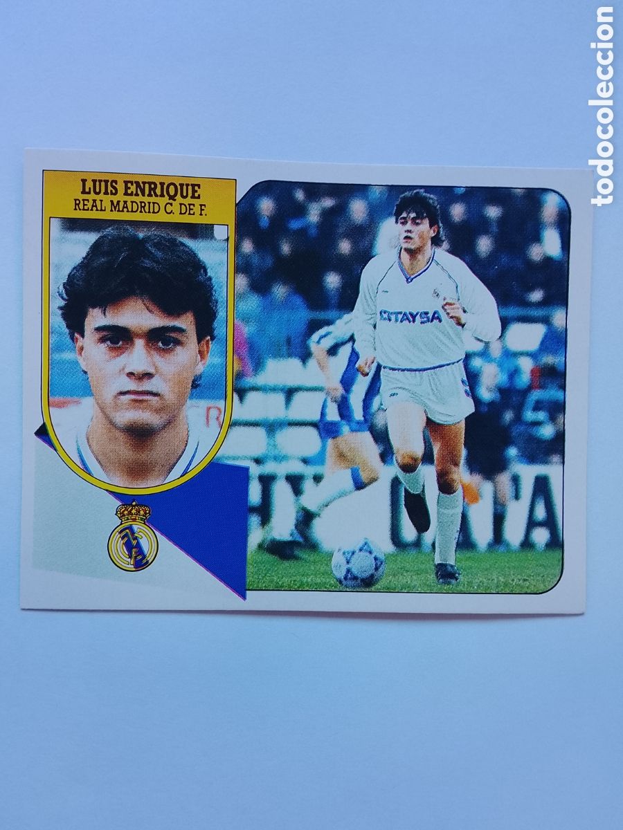 Football Stickers: LUIS ENRIQUE REAL MADRID LIGA ESTE 91-92 CARTON