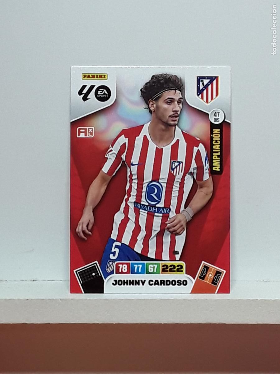 Cromos de f&uacute;tbol: ADRENALYN 2025 2026 25 26 ALBUM PANINI LIGA N 47BIS 47 BIS ATLETICO MADRID LIMITADA JOHNNY CARDOSO