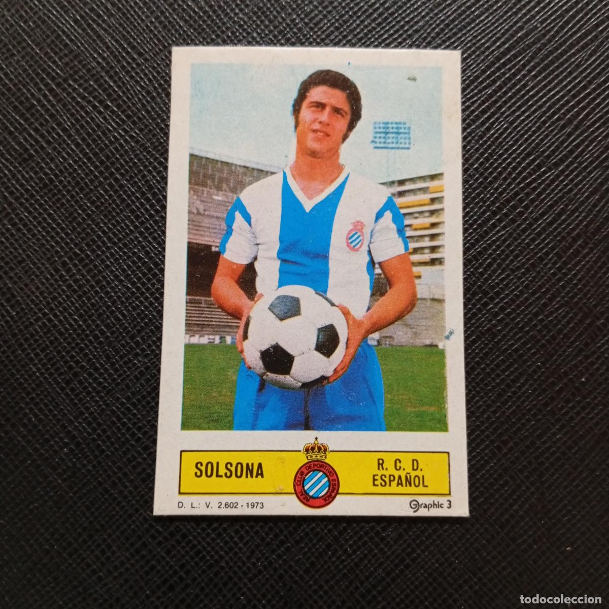 Cromos de f&uacute;tbol: SOLSONA ESPA&Ntilde;OL ESTE 1973 1974 CROMO FUTBOL LIGA 73 74 - DESPEGADO - A206 PG53