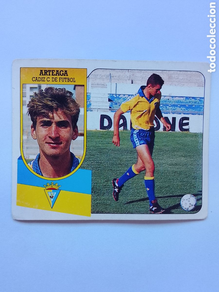 Cromos de f&uacute;tbol: ARTEAGA CADIZ COLOCA LIGA ESTE 91-92