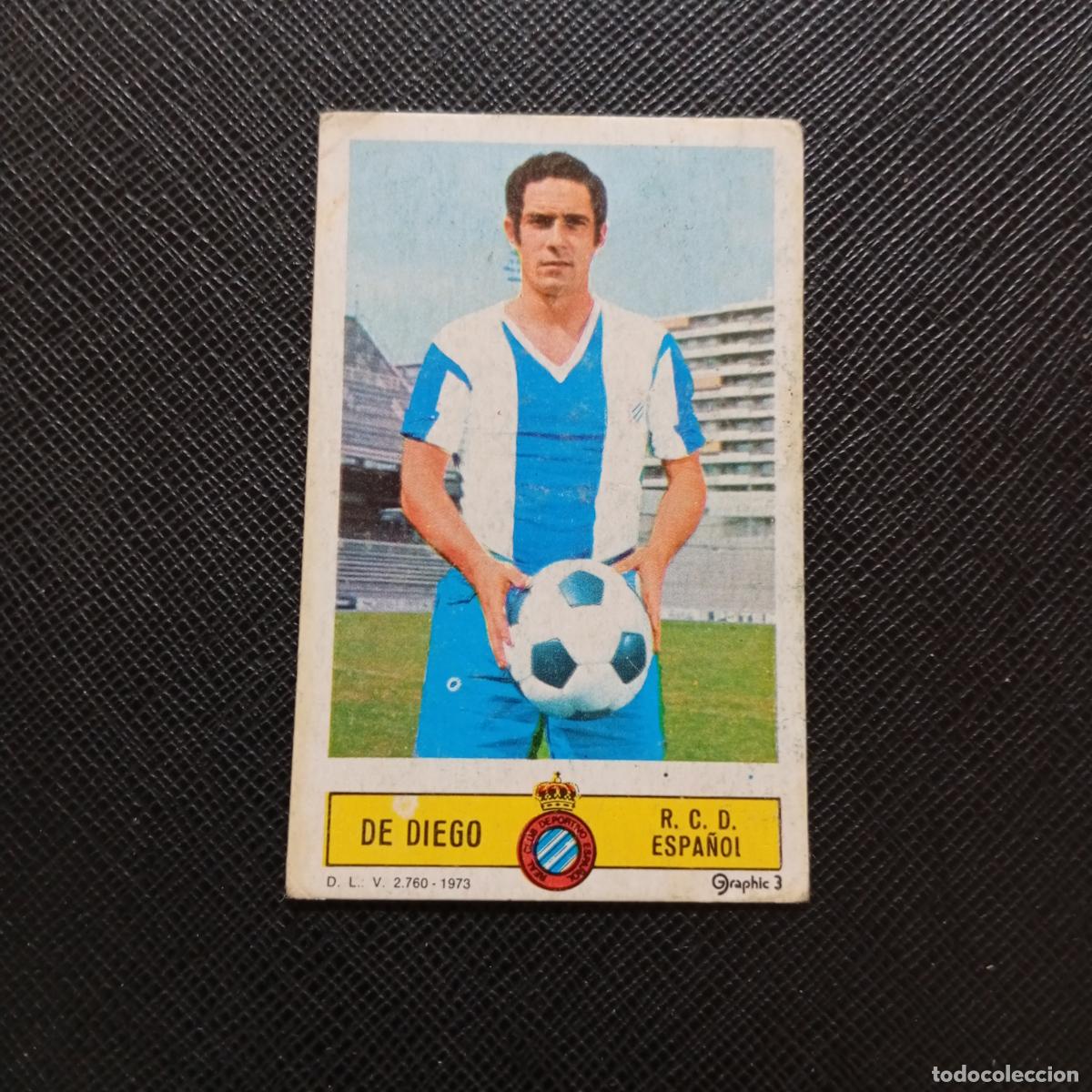 Cromos de f&uacute;tbol: DE DIEGO ESPA&Ntilde;OL ESTE 1973 1974 CROMO FUTBOL LIGA 73 74 - DESPEGADO - A206 PG53