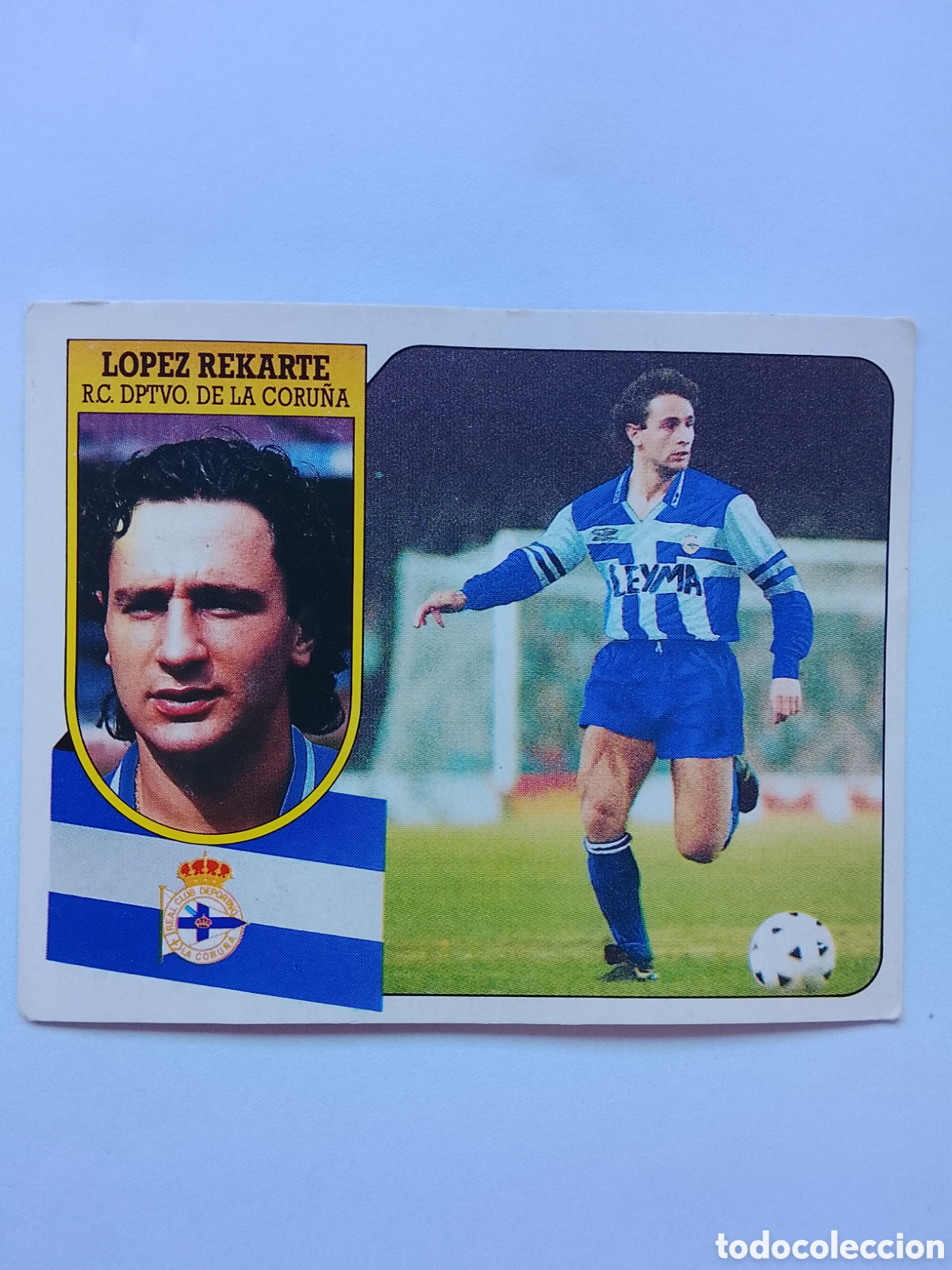 Cromos de f&uacute;tbol: LOPEZ REKARTE DEPORTIVO LA CORU&Ntilde;A CARTON LIGA ESTE 91-92 SIN PEGAR