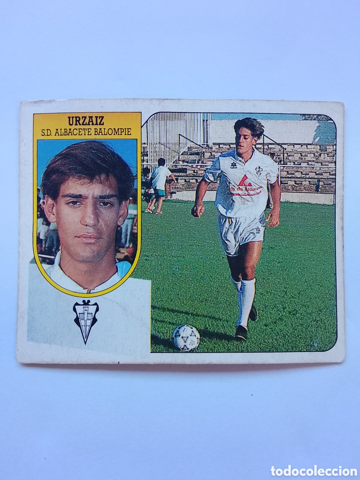 Cromos de f&uacute;tbol: FICHAJE 33 URZAIZ ALBACETE LIGA ESTE 91-92 SIN PEGAR CARTON