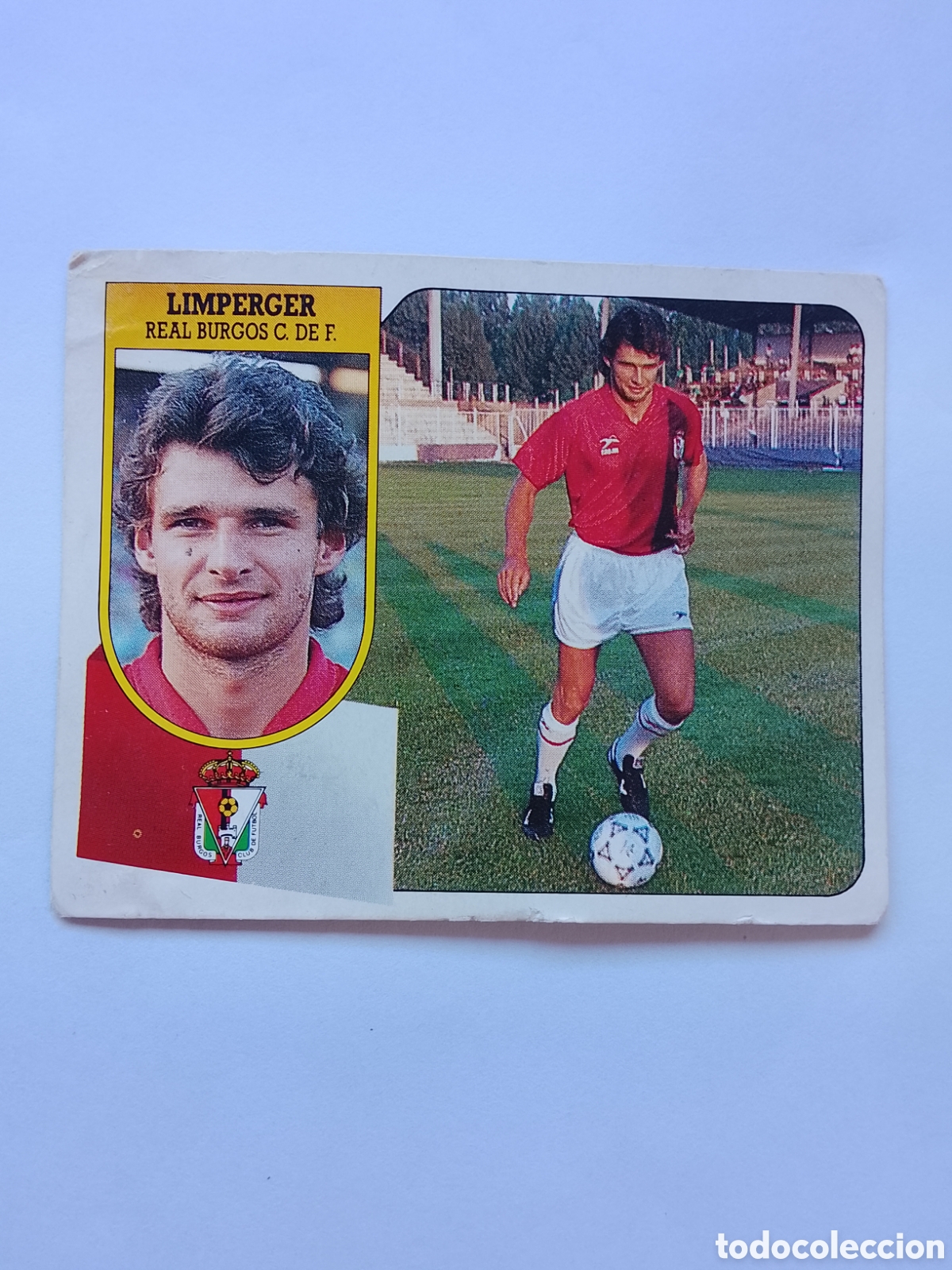 Cromos de f&uacute;tbol: FICHAJE 20 LIMPERGER BURGOS SIN PEGAR CARTON LIGA ESTE 91-92