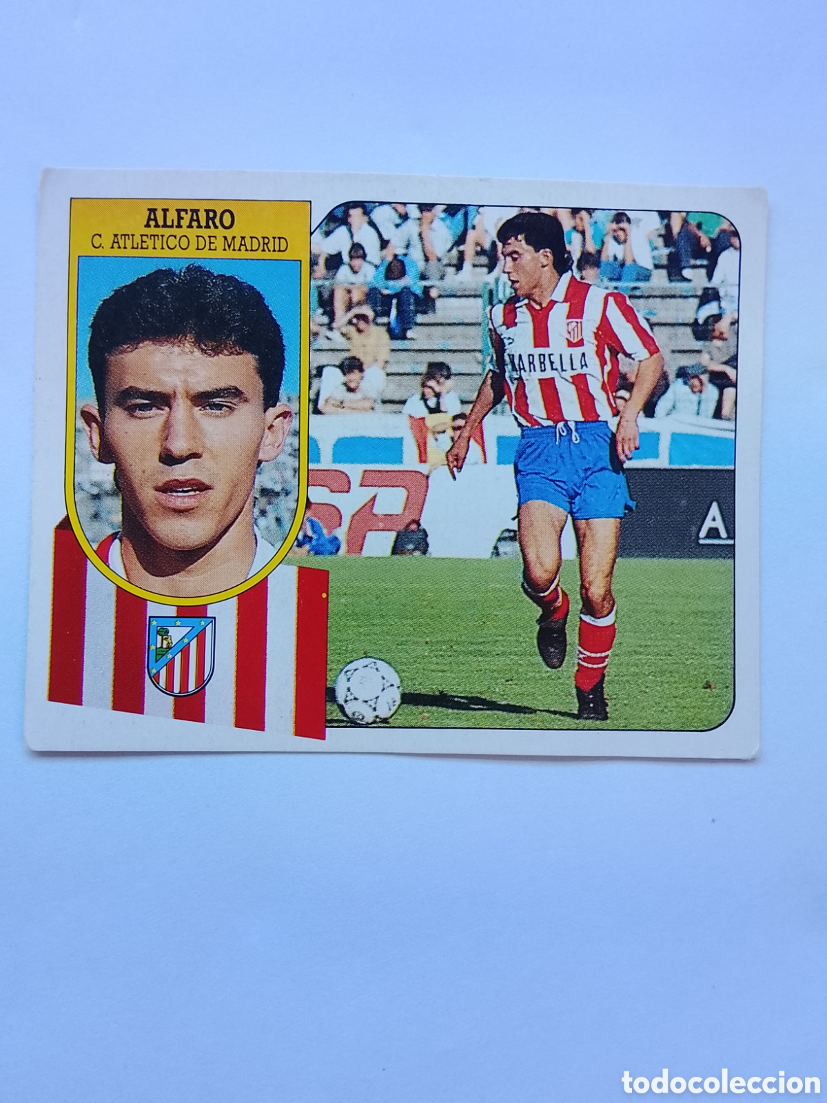 Cromos de f&uacute;tbol: ALFARO ATLETICO MADRID FICHAJE 30 LIGA ESTE 91-92