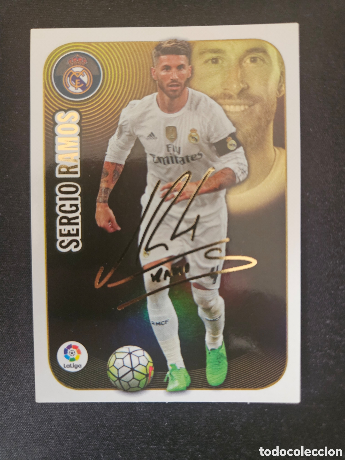 Cromos de f&uacute;tbol: SERGIO RAMOS N&ordm; 15 SERIE ORO REAL MADRID &ndash; LIGA ESTE 2016-17 PANINI
