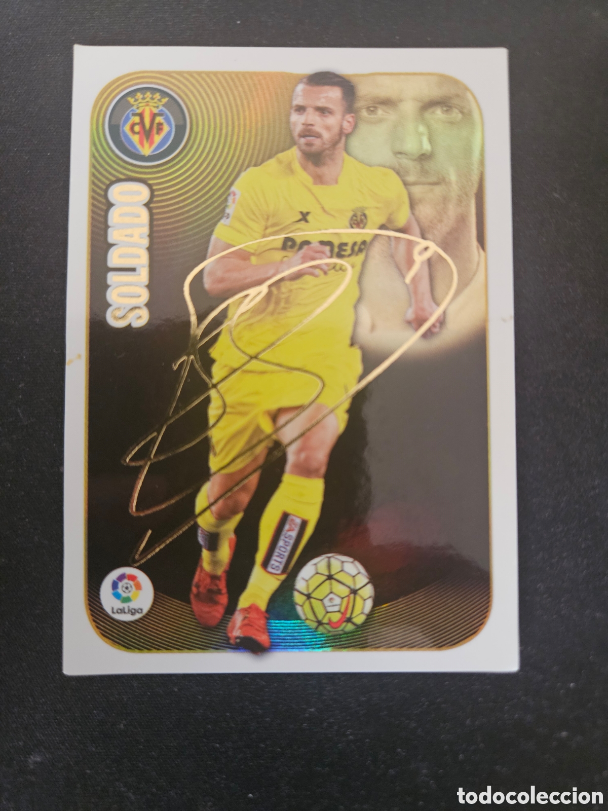 Cromos de f&uacute;tbol: SOLDADO N&ordm; 16 SERIE ORO VILLARREAL C.F. &ndash; LIGA ESTE 2016-17 PANINI 1/2